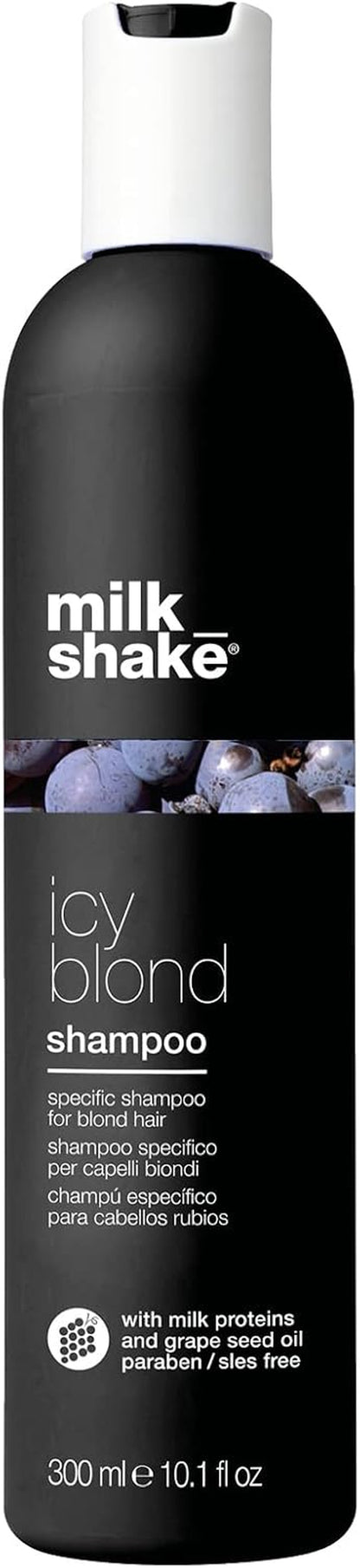 | Icy Blond Shampoo 300 Ml, Shampoo Antigiallo Specifico Capelli Biondi O Decolorati, Con Pigmento Nero, Made in Italy