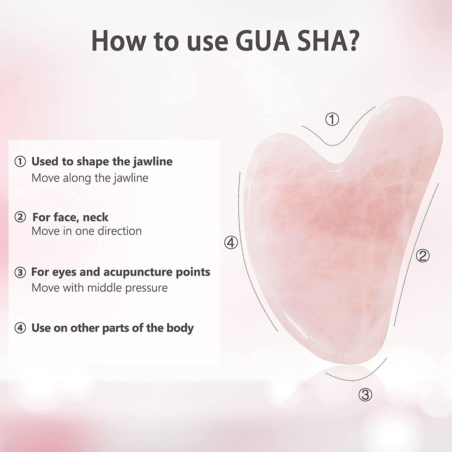 Gua Sha Giada Naturale - Massaggiatore Viso Rilassante E Rimodellante per La Vostra Pelle,Kit Rullo Di Giada Di Anti-Invecchiamento Naturale per Occhi, Viso, Collo