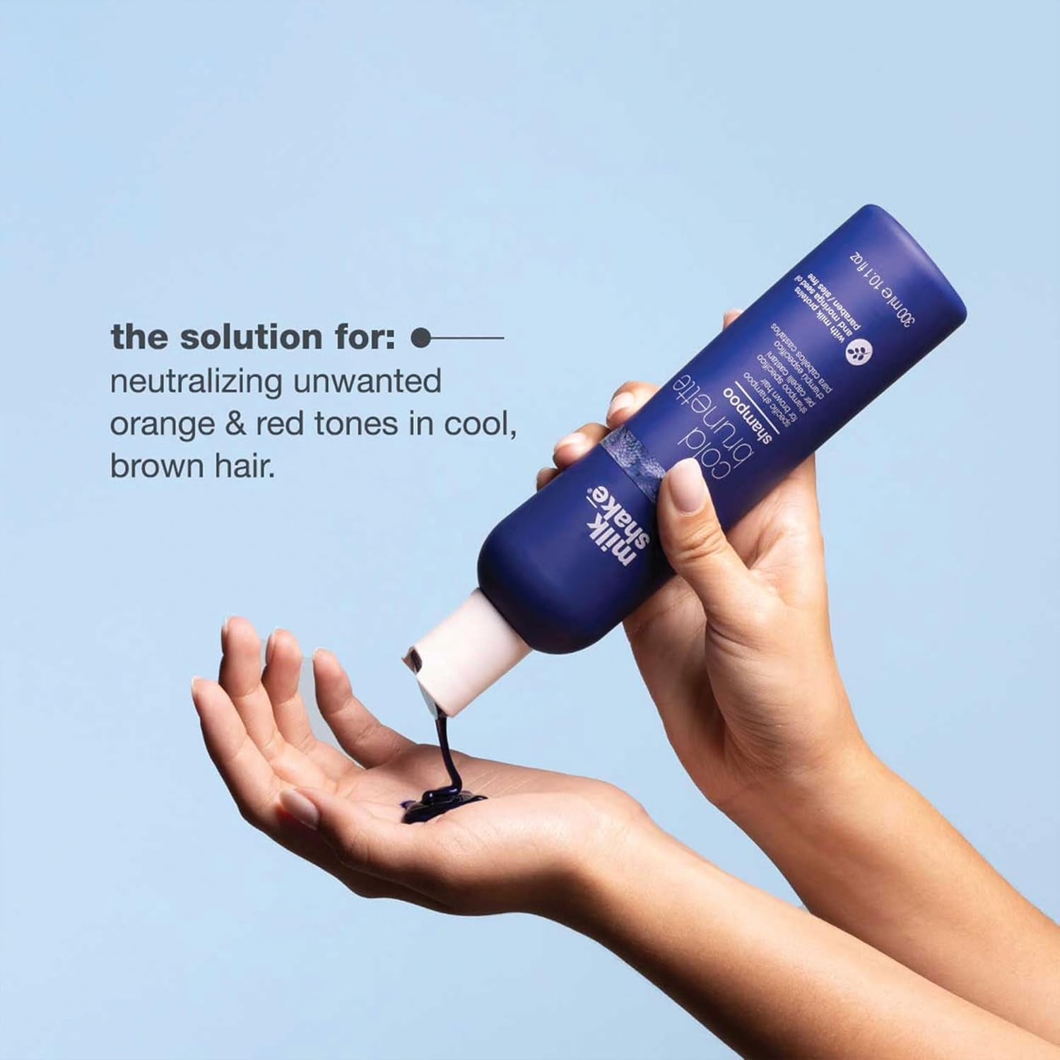 ® | Cold Brunette Shampoo | Shampoo Specifico per Capelli Castani | 300 Ml | Shampoo Con Pigmento Blu | Elimina I Riflessi Caldi Rosso, Arancione