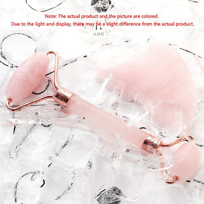Gua Sha Giada Naturale - Massaggiatore Viso Rilassante E Rimodellante per La Vostra Pelle,Kit Rullo Di Giada Di Anti-Invecchiamento Naturale per Occhi, Viso, Collo